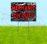 Mechanic On Duty Yard Sign