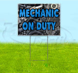 Mechanic On Duty Yard Sign