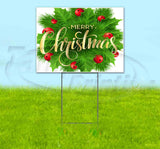 Merry Christmas v11 Yard Sign