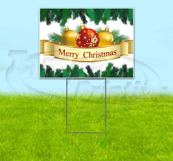 Merry Christmas v12 Yard Sign