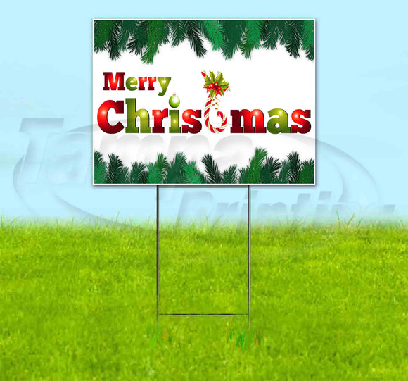 Merry Christmas v6 Yard Sign