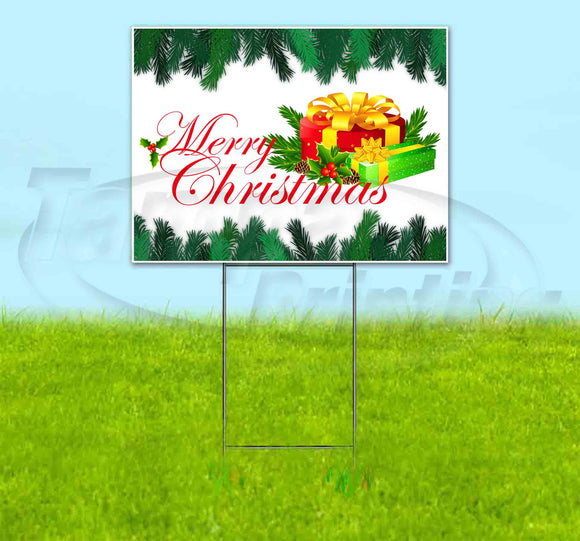 Merry Christmas v7 Yard Sign