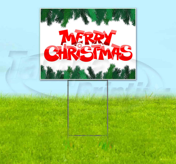 Merry Christmas v9 Yard Sign