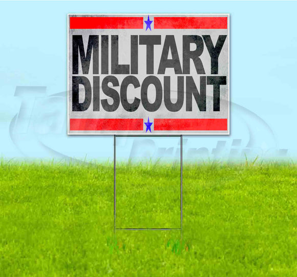 Military Discount Yard Sign