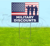 Military Discounts Yard Sign