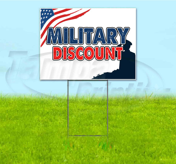 Military Discounts Yard Sign