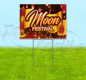 Moon Festival Ribbon Yard Sign