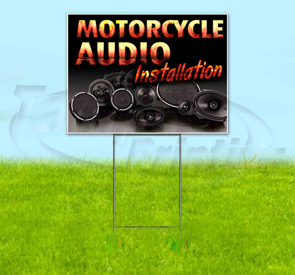 Motorcycle Audio Installation Yard Sign