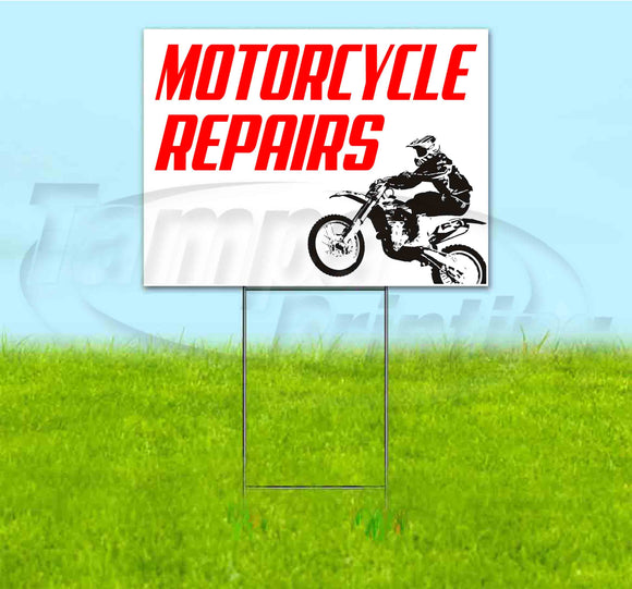 Motorcycle Repairs Yard Sign