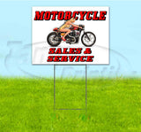 Motorcycle Sales & Service Yard Sign