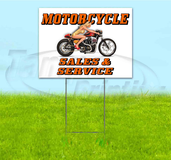 Motorcycle Sales & Service Yard Sign