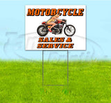 Motorcycle Sales & Service Yard Sign