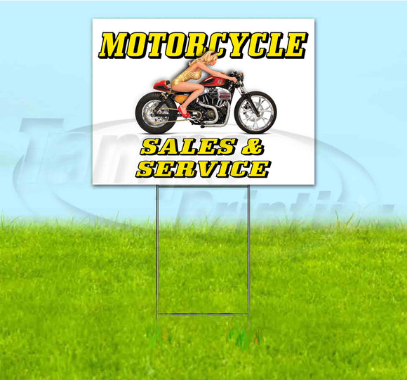 Motorcycle Sales & Service Yard Sign