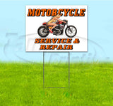 Motorcycle Service & Repair Yard Sign