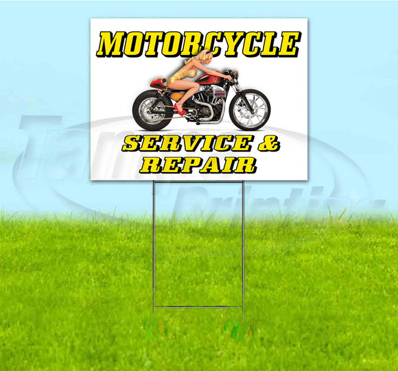 Motorcycle Service & Repair Yard Sign