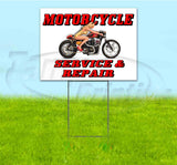 Motorcycle Service & Repair Yard Sign