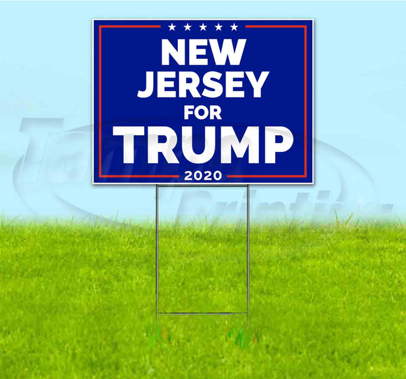 New Jersey For Trump Yard Sign