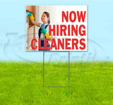 Now Hiring Cleaners Yard Sign