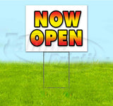 Now Open Yard Sign