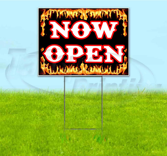 Now Open Yard Sign