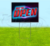 Now Open Yard Sign
