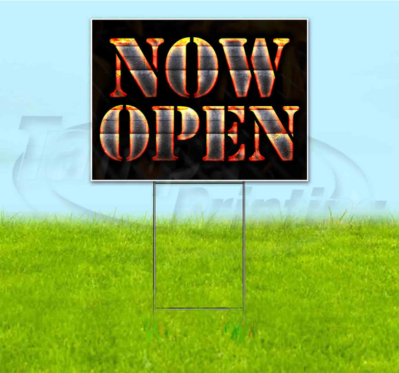 Now Open Yard Sign