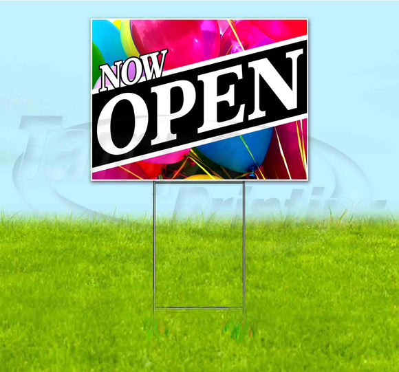 Now Open Yard Sign