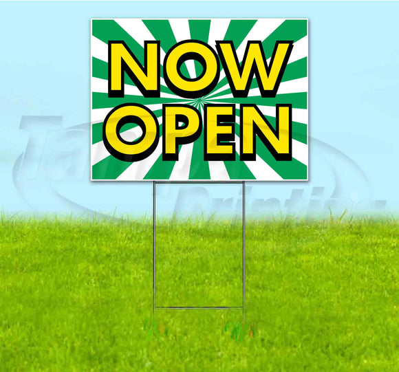 Now Open Yard Sign