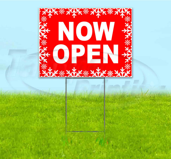 Now Open Yard Sign