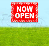 Now Open Yard Sign