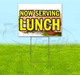 Now Serving Lunch Yard Sign