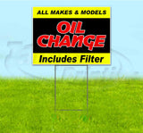 Oil Change Yard Sign