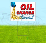Oil Change Yard Sign