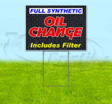 Oil Change Yard Sign