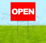 Open Red Yard Sign