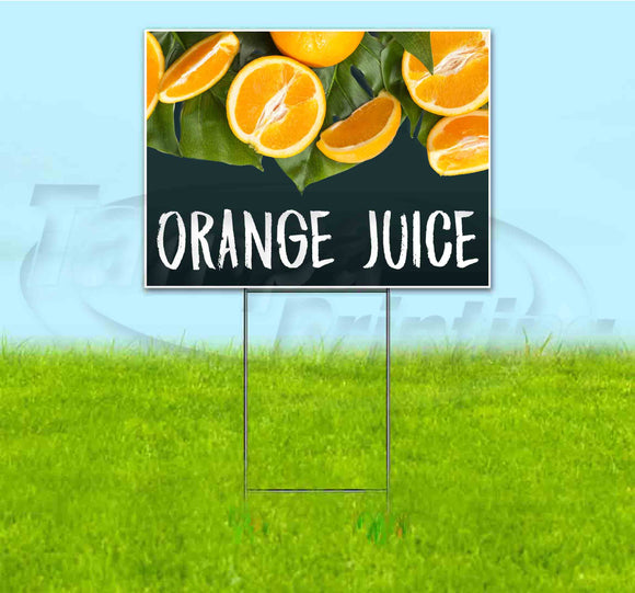Orange Juice Chalk Yard Sign