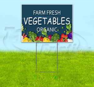 Organic Farm Fresh Vegetables Yard Sign