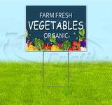 Organic Farm Fresh Vegetables Yard Sign