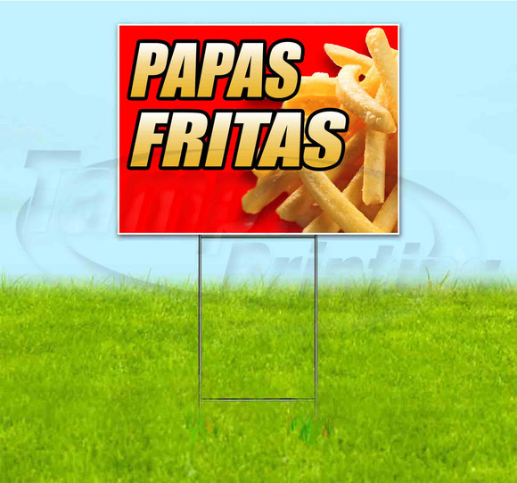 Papas Fritas Yard Sign