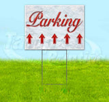Parking Up Red & Chrome Yard Sign