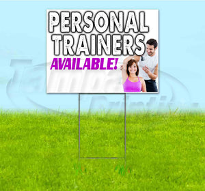 Personal Trainers Available Yard Sign
