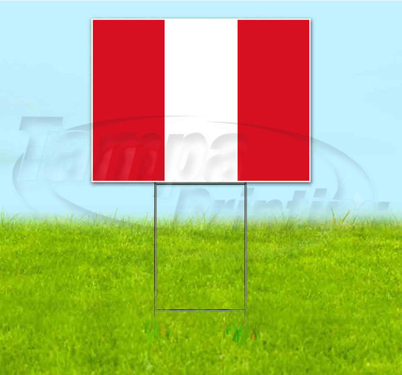 Peru Flag Yard Sign