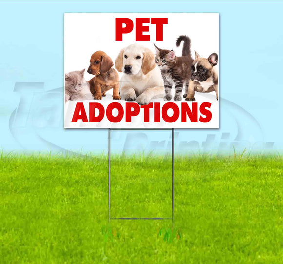 Pet Adoptions Yard Sign