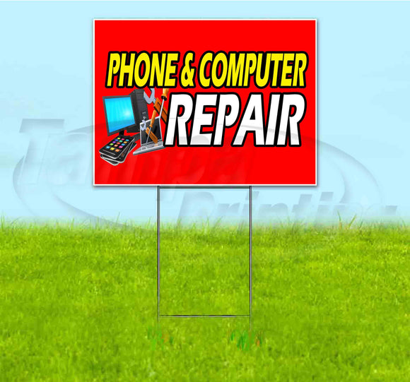 Phone And Computer Repair Yard Sign