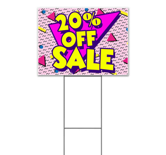20% Off Sale Yard Sign