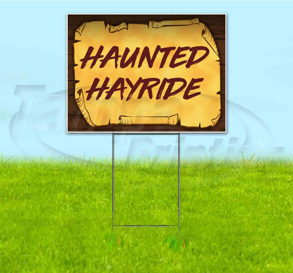 Haunted Hayride Yard Sign