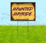 Haunted Hayride Yard Sign