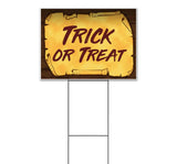 Trick Or Treat Scroll Yard Sign