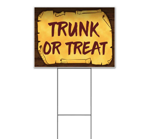 Trunk Or Treat Scroll Yard Sign