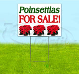 Poinsettias For Sale Yard Sign